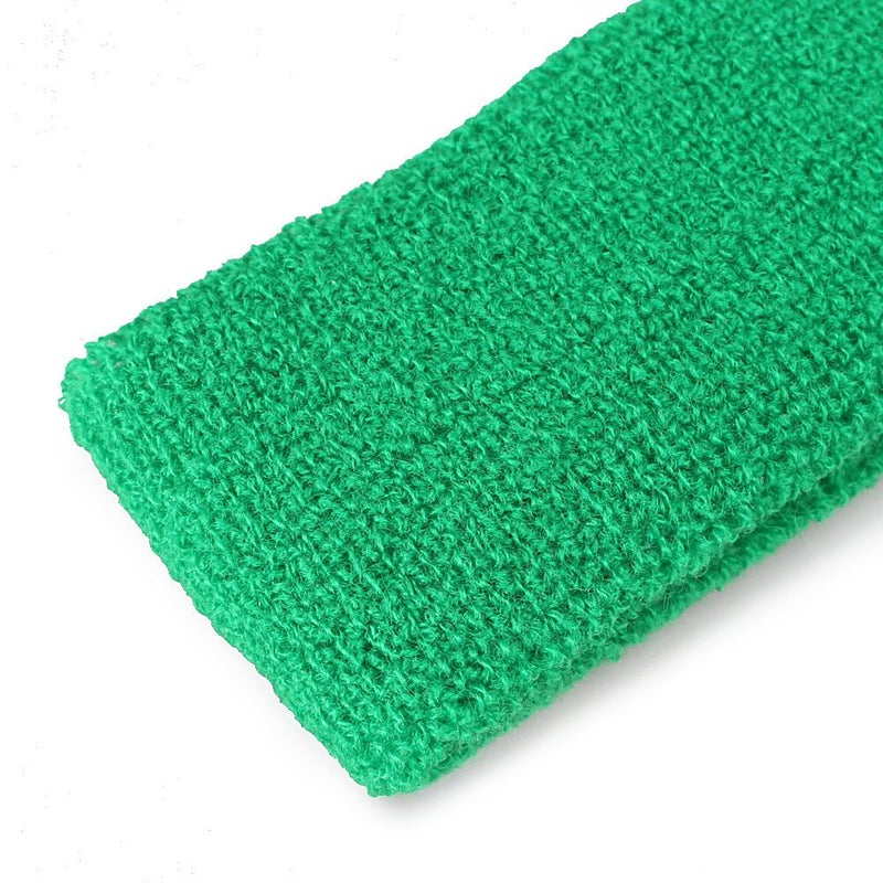 Mallofusa ? 10 PCS Cotton Sports Basketball Headband/Sweatband Head Sweat Band/Brace Gift Party Outdoor Activities (Green) - Image 5